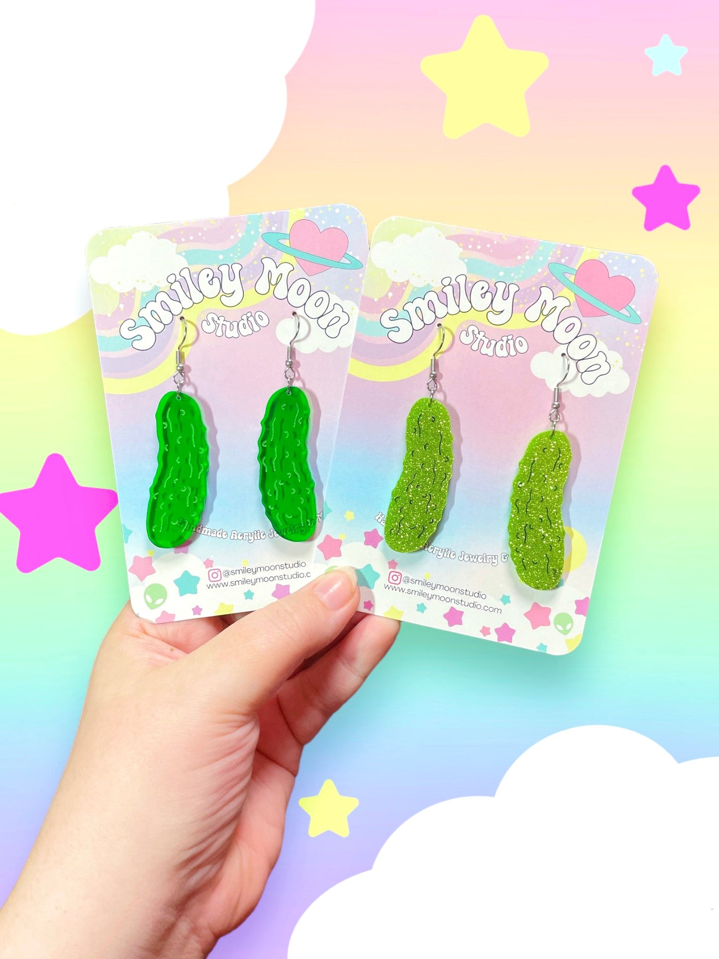 Pickle Acrylic Earrings