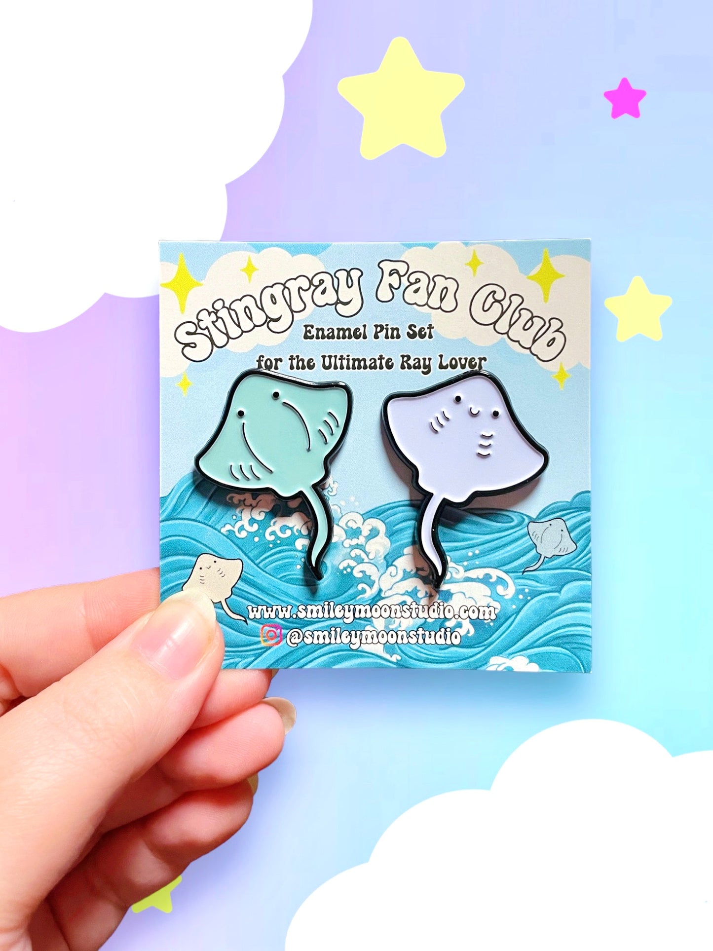 Stingray Enamel Pin Set