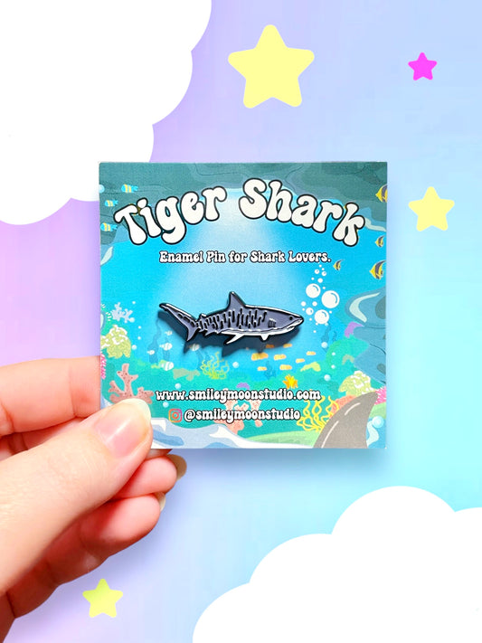 Tiger Shark Enamel Pin