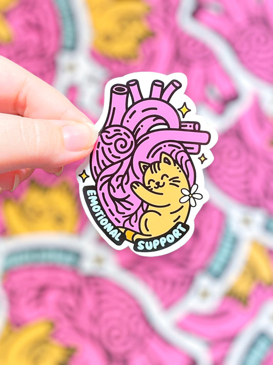 Emotional Support Kitty, Vinyl Sticker