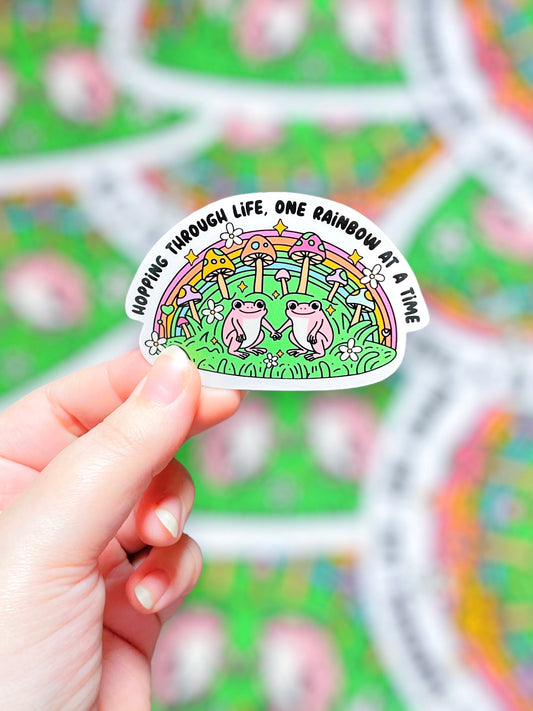 Hopping Through Life, Vinyl Sticker