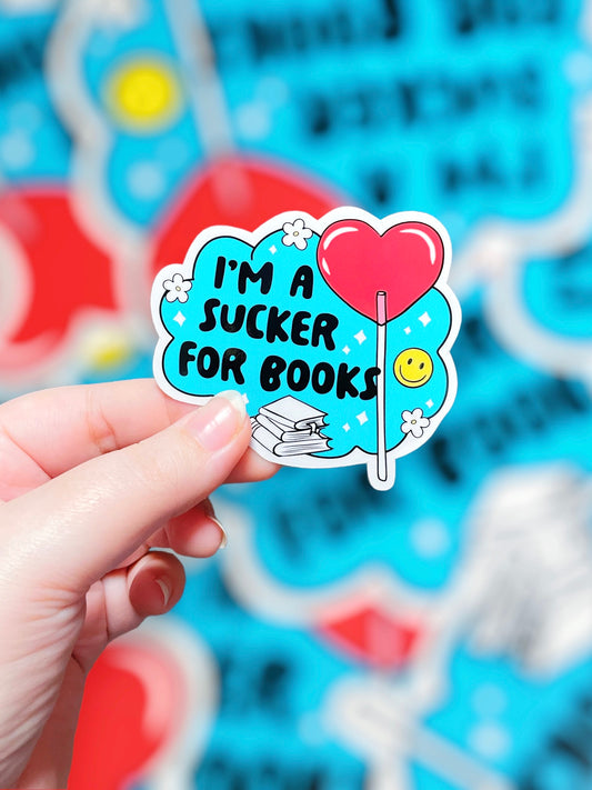 Sucker for Books, Vinyl Sticker