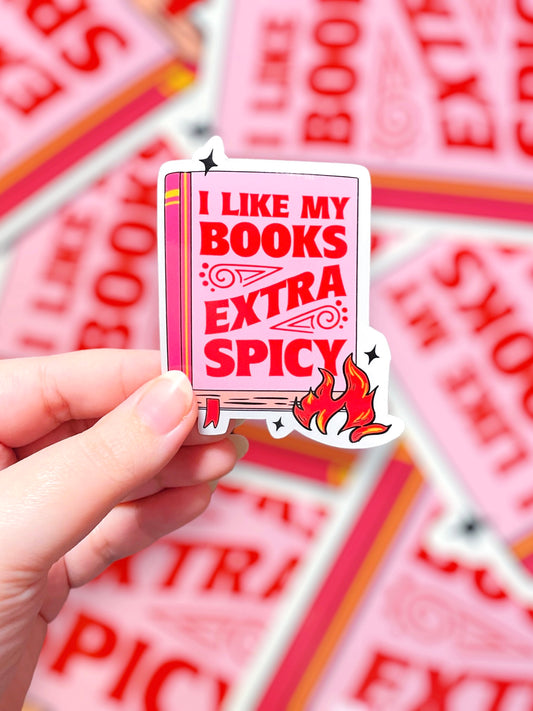 I Like My Books Extra Spicy, Vinyl Sticker