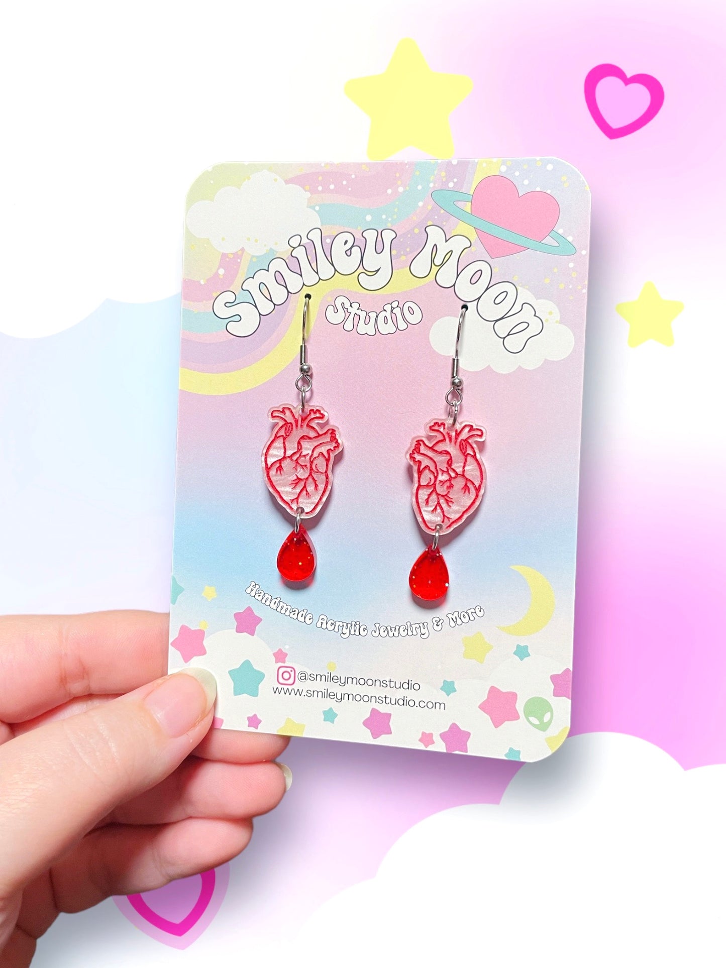 You Have My Heart, Acrylic Earrings