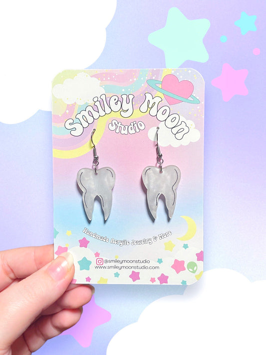 Tooth Acrylic Earrings