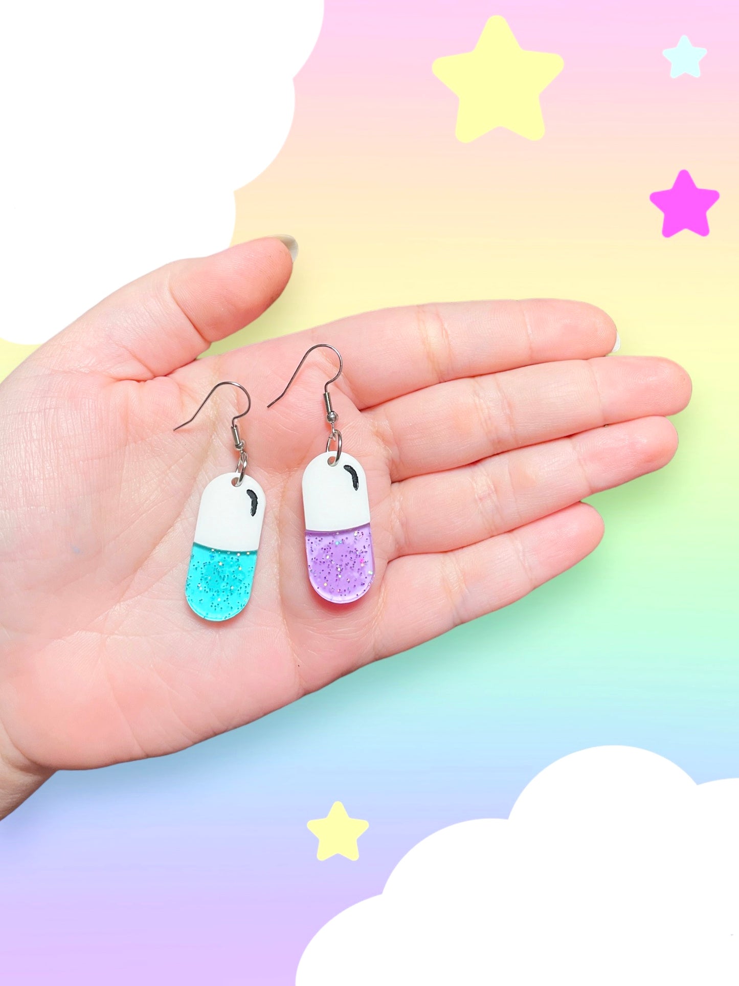 Jelly Pill Acrylic Earrings