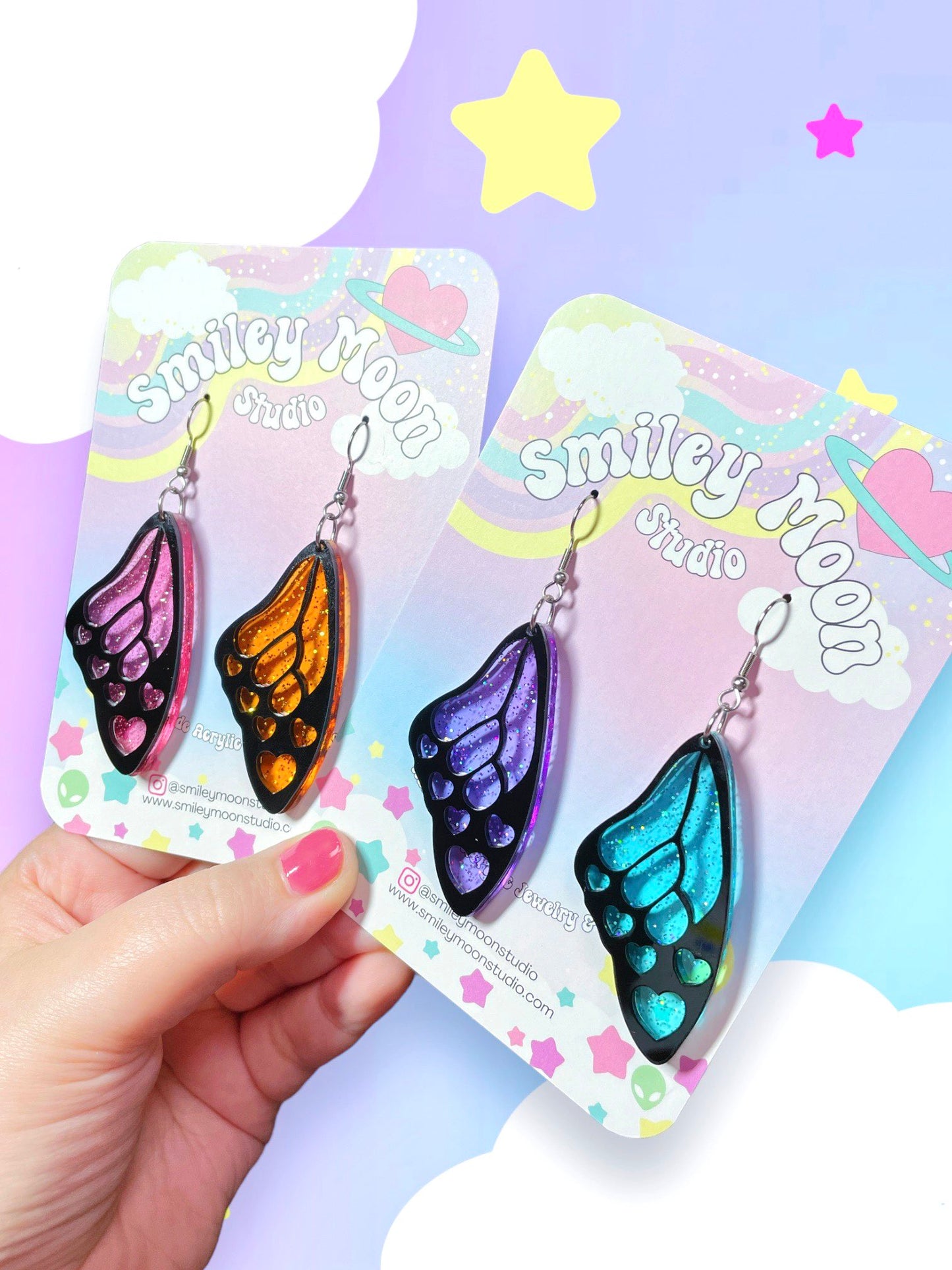 Jelly Butterfly Acrylic Earrings
