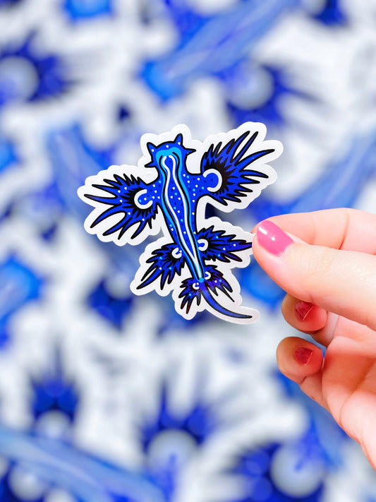 Blue Dragon Sea Slug, Vinyl Sticker
