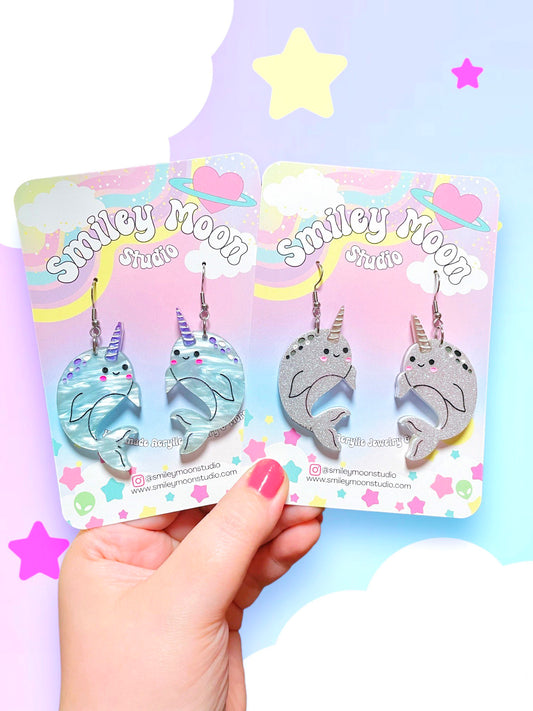 Narwhal Acrylic Earrings