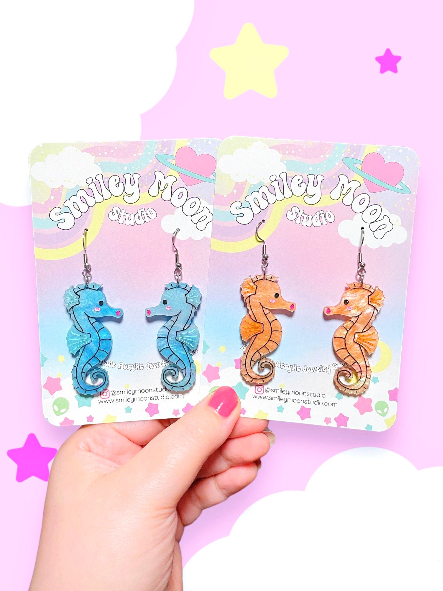 Seahorse Acrylic Earrings