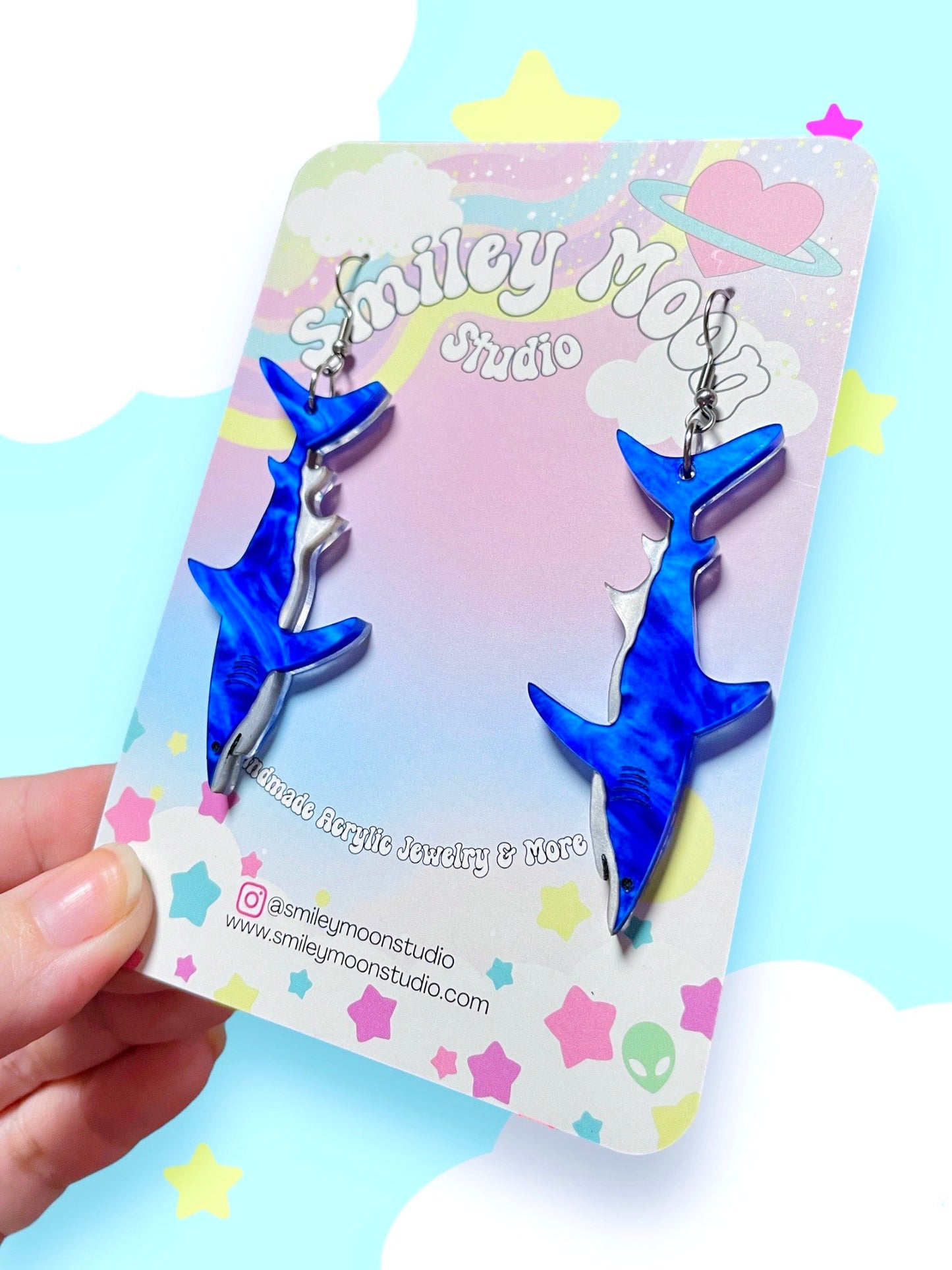 Mako Shark Acrylic Earrings