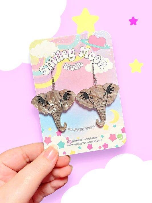 Elephant Acrylic Earrings