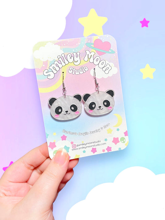 Panda Acrylic Earrings