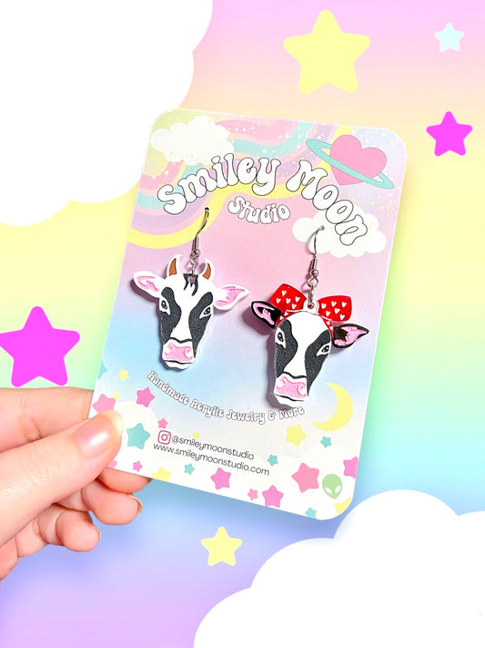 Cow Couple Acrylic Earrings