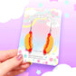 Hotdog, Acrylic Earrings