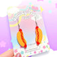 Hotdog, Acrylic Earrings