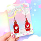 Spicy Rooster Sauce, Acrylic Earrings