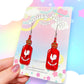 Spicy Rooster Sauce, Acrylic Earrings