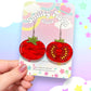 Juicy Tomato, Acrylic Earrings