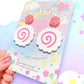 Narutomaki, Fish Cake Acrylic Earrings