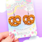 Soft Pretzel, Acrylic Earrings