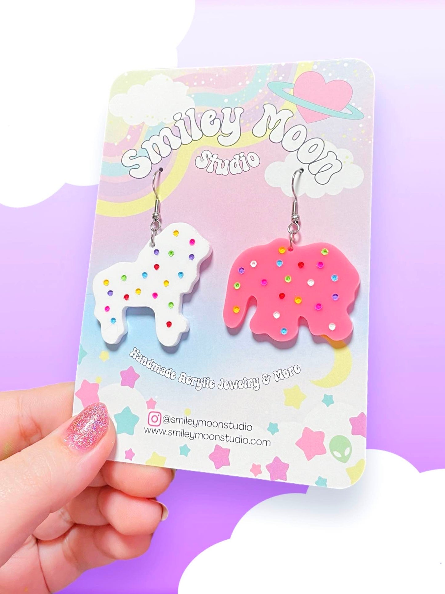 Nostalgic Animal Cookies, Acrylic Earrings