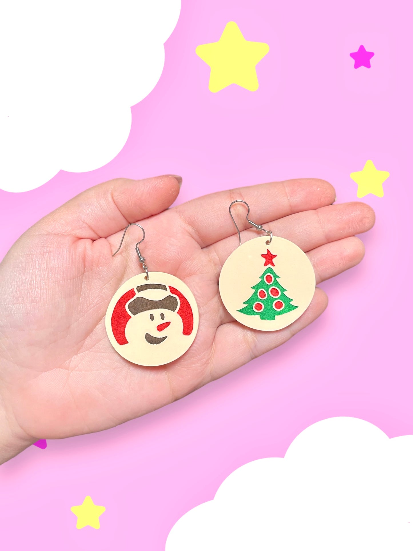 Holiday Cookie Acrylic Earrings