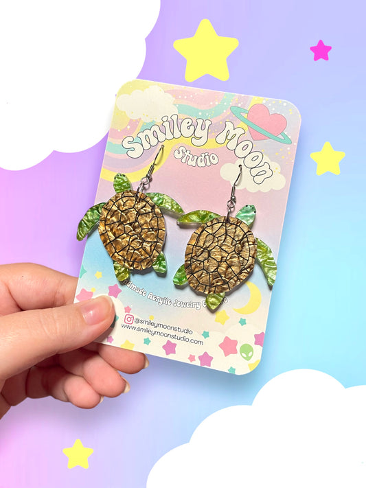 Turtle Acrylic Earrings