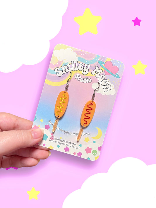 Corndog Acrylic Earrings