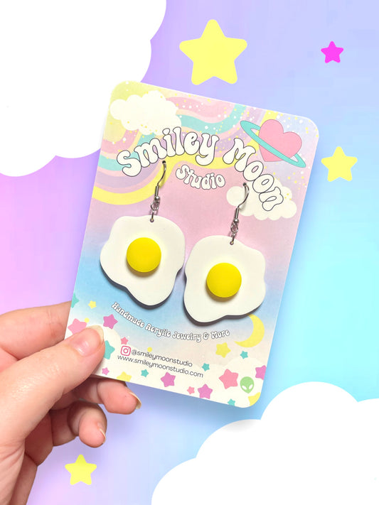 Fried Egg Acrylic Earrings