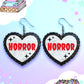 Horror Reader, Bookish Heart Earrings