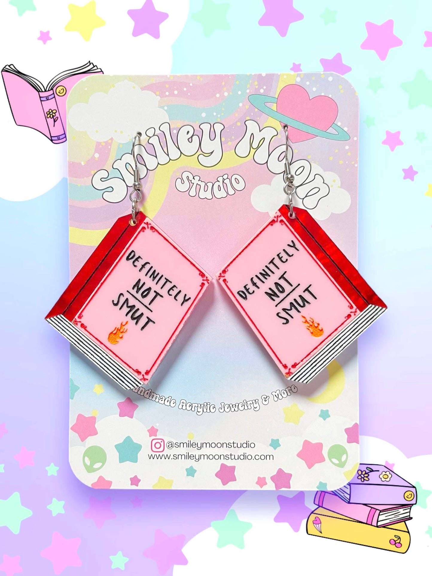 Definitely NOT Smut, Book Earrings