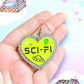 SCI-FI Reader, Bookish Heart Earrings