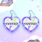 Fantasy Reader, Bookish Heart Earrings