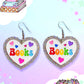 I Love Books, Acrylic Earrings