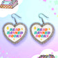 Read Banned Books, Bookish Heart Earrings